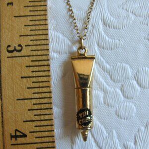 Rare Vintage 'Tri-Chem' Gold Tone Pendant NECKLACE, 15" 1/20 12K Gold Chain E43